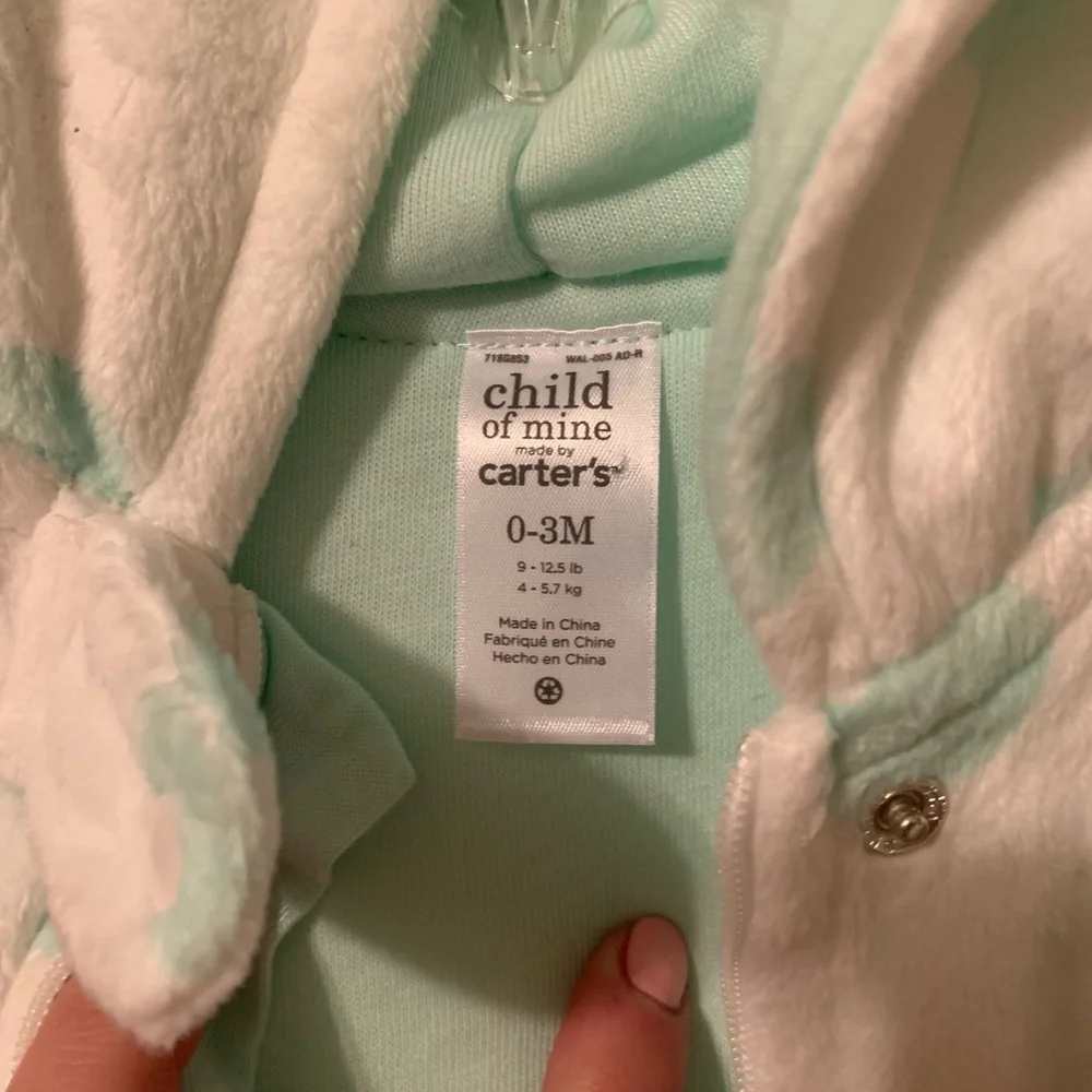 NWT Carter’s Child of Mine Velboa Pram | Size 0-3 mths